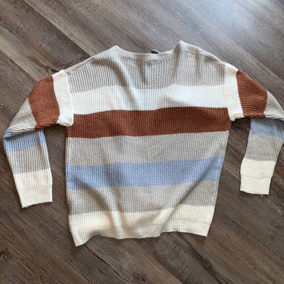 Wishlist Striped Open Knit Cardigan Sweater Sz S/M - Picture 7 of 7